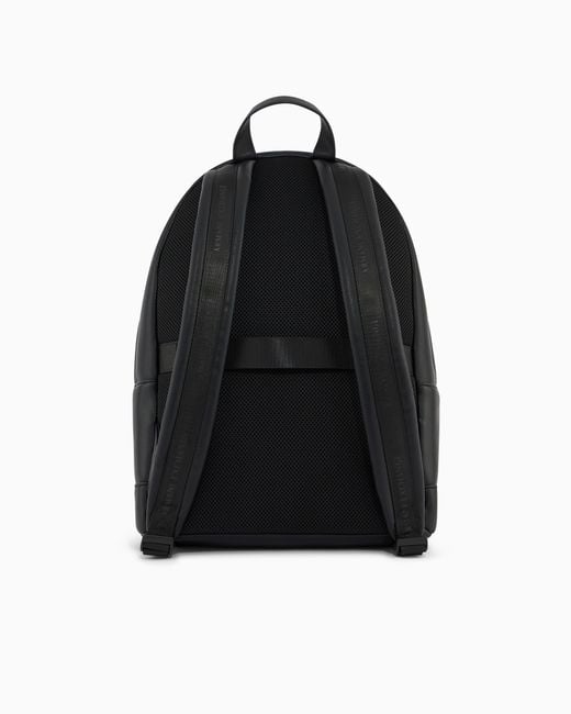 ARMANI EXCHANGE Black Technical Fabric Backpack for men