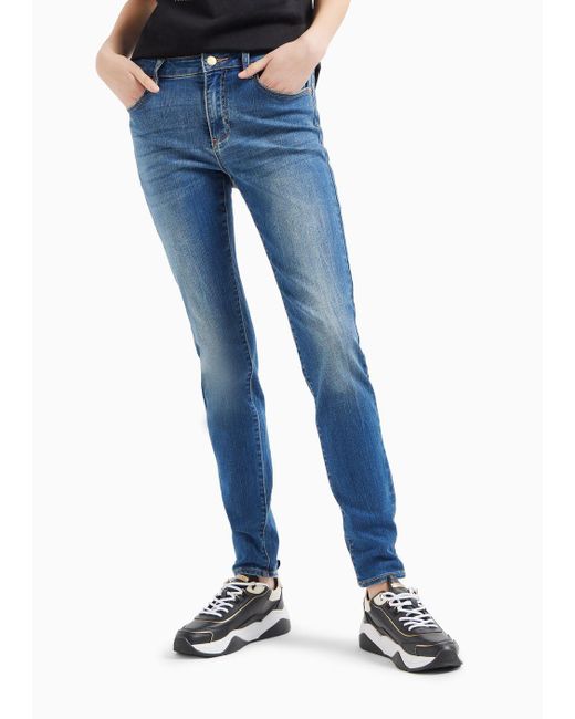 Armani Exchange Blue Super Skinny Jeans