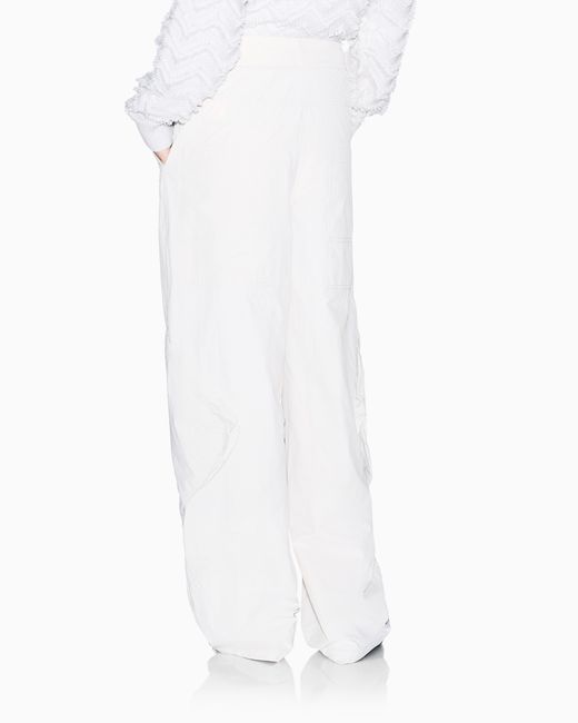 ARMANI EXCHANGE White Oversized Trousers