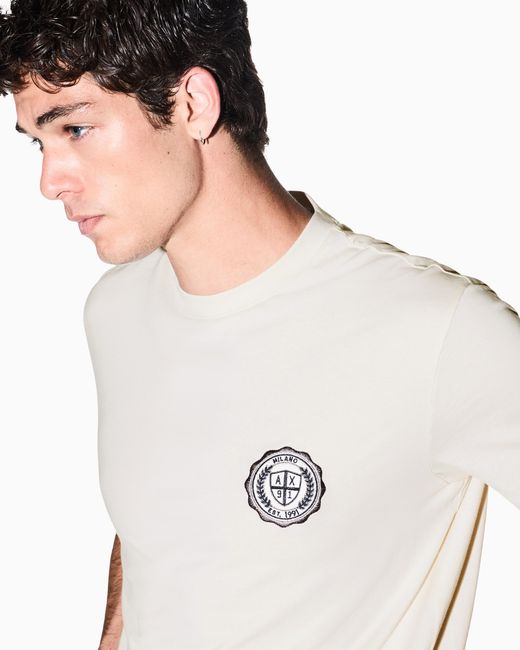 ARMANI EXCHANGE White Regular T-Shirt for men