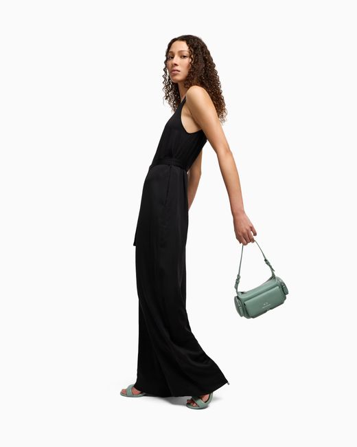 ARMANI EXCHANGE Black Jumpsuit Aus Fließender Viskose