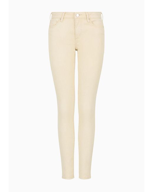 Jeans J01 Super Skinny In Comfort Cotton Denim di Armani Exchange in Natural