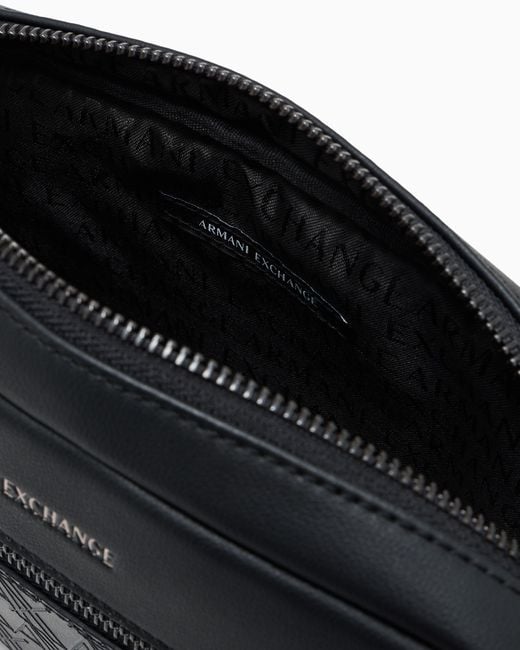 ARMANI EXCHANGE Black Belt Bag for men