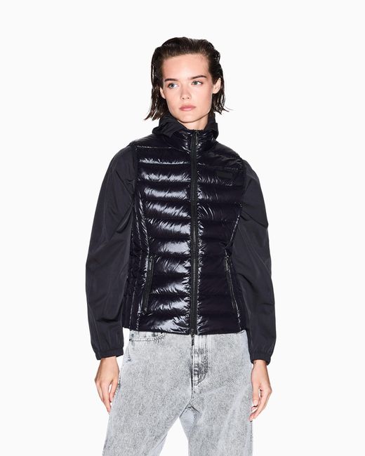 ARMANI EXCHANGE Blue Slim-Fit Down Vest