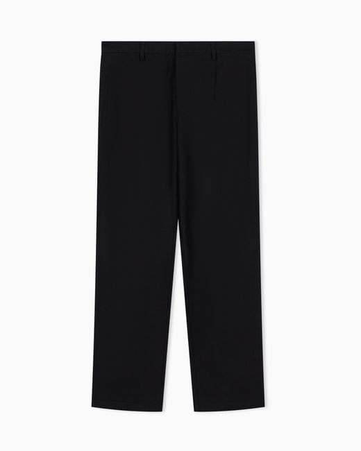 ARMANI EXCHANGE Black Regular Fit Trousers for men