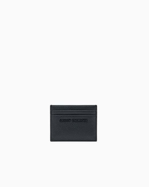 ARMANI EXCHANGE White Cardholder With A Textured Finish And Multiple Card Slots for men