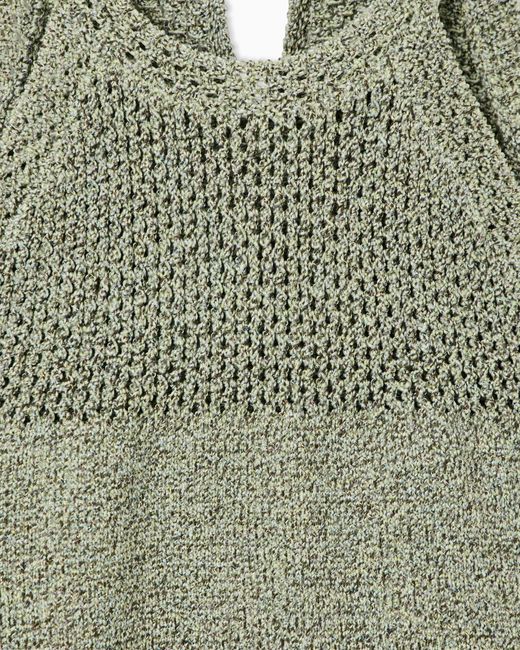 ARMANI EXCHANGE Green Lurex Knit Mini Dress