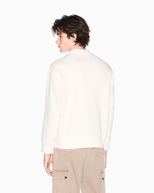 ARMANI EXCHANGE White Cotton Sweatshirt for men