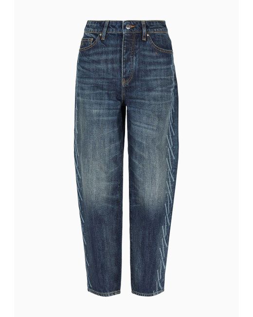 Armani Exchange Blue Tapered Jeans