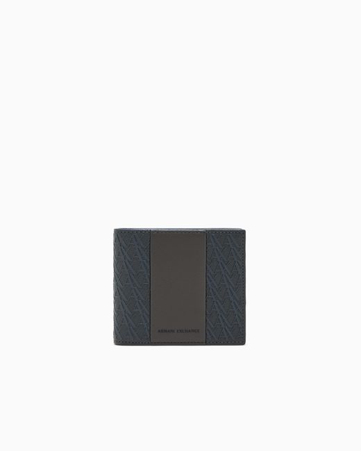 ARMANI EXCHANGE White Bifold Wallet With Credit Card Slots for men