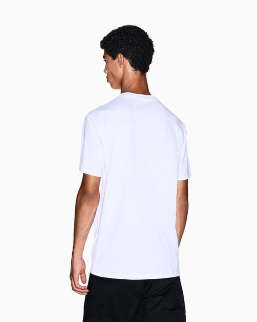 T-Shirt Coupe Régulière Avec Logo ARMANI EXCHANGE pour homme en coloris White