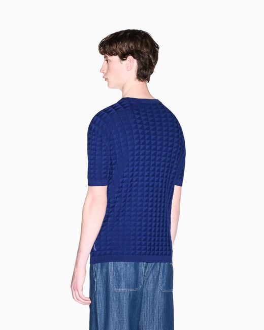ARMANI EXCHANGE Blue Regular Fit Pullover for men