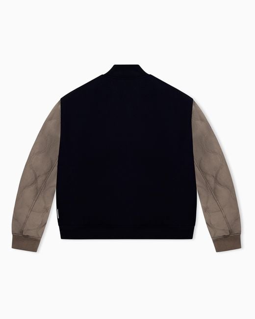 ARMANI EXCHANGE Blue Regular Fit Blouson Jacket for men