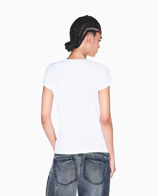 ARMANI EXCHANGE White Slim Fit T-Shirt