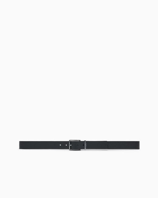 ARMANI EXCHANGE White Tongue Belt for men