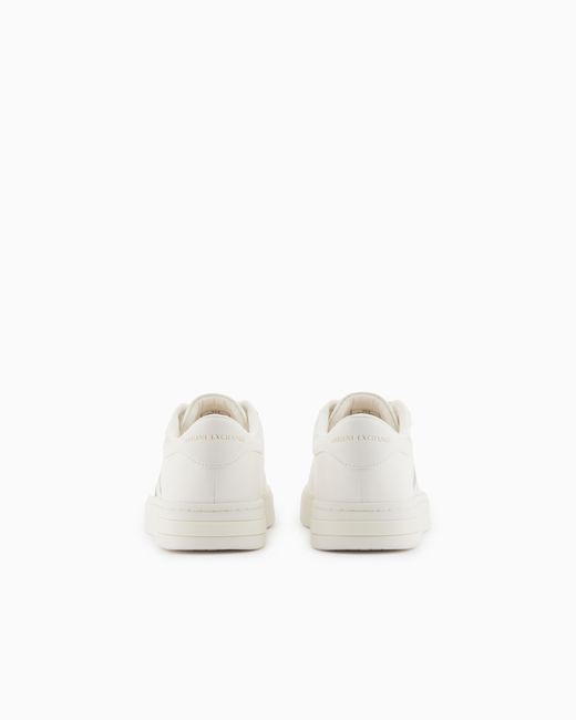 ARMANI EXCHANGE White Sneakers With Webbing And Rubber Sole for men