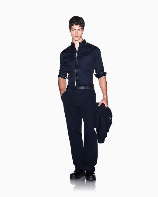 ARMANI EXCHANGE Blue Shirt Slim Fit for men