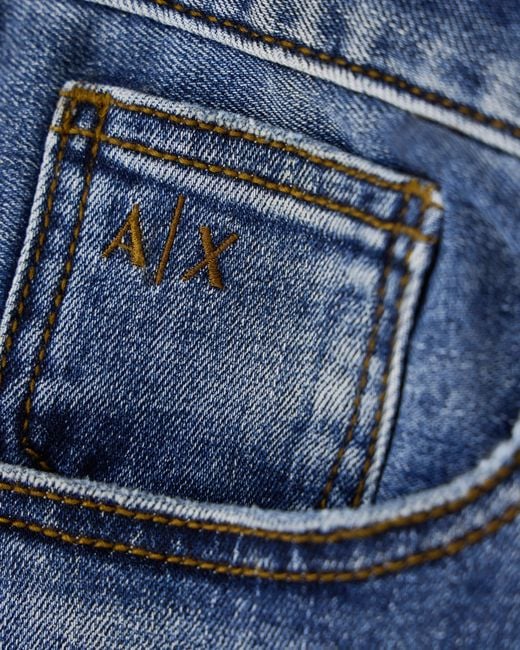 ARMANI EXCHANGE Blue Slim-Fit 5-Pocket Jeans for men