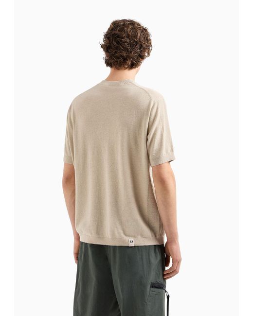 Armani Exchange Natural Knitted Tops for men