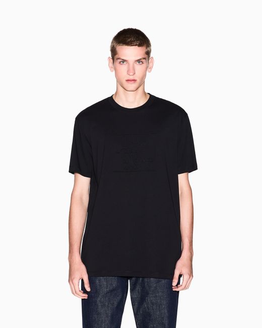 ARMANI EXCHANGE T-Shirt Im Regular Fit Mit Geprägtem Logo in Black für Herren