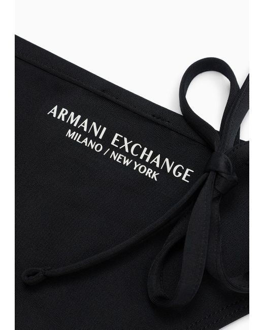 Bas De Bikini Armani Exchange en coloris Black