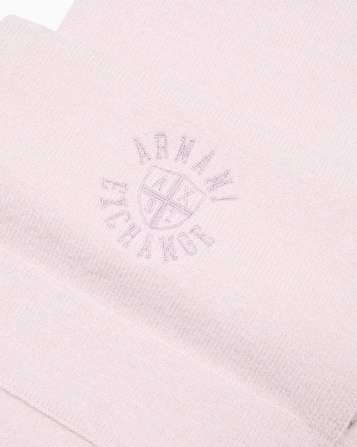 ARMANI EXCHANGE Pink Scarf Knitted