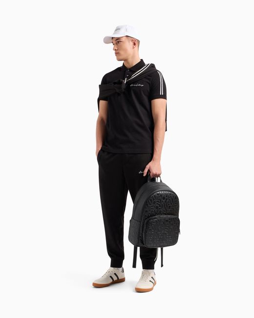 Polo Coupe Classique Avec Logo Signature ARMANI EXCHANGE pour homme en coloris Black