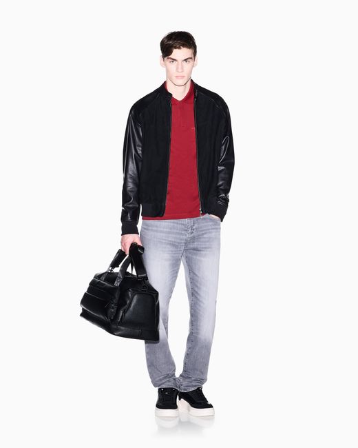 ARMANI EXCHANGE Red Regular Fit Polo for men