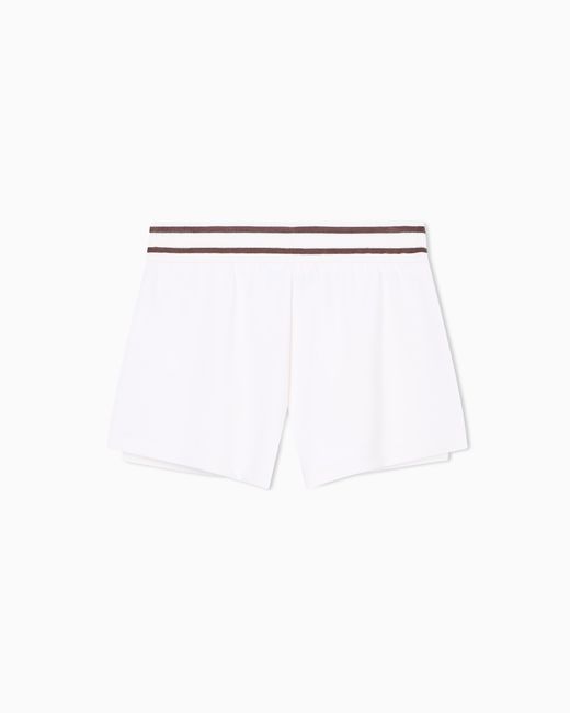 ARMANI EXCHANGE White Shorts With Contrasting Profile