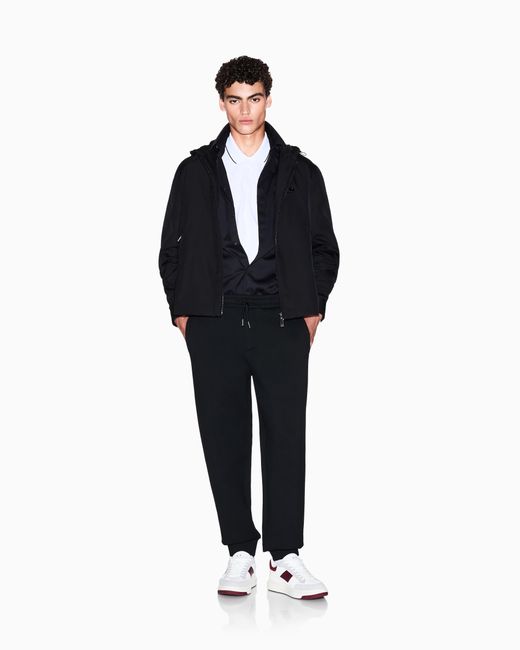 ARMANI EXCHANGE White Regular Fit Polo Shirt With Contrasting Profiles for men