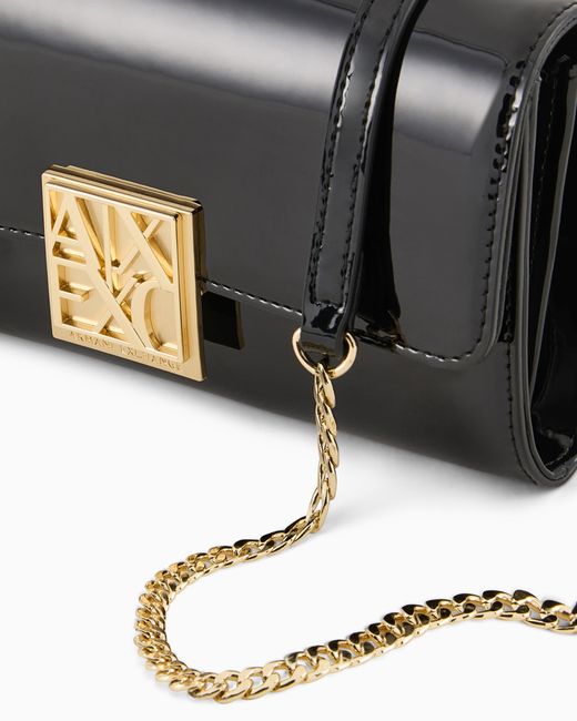 ARMANI EXCHANGE Black Smooth Leather Bifold Wallet