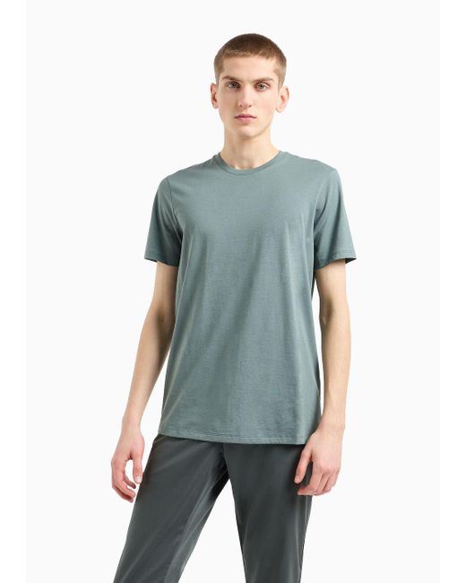 Armani Exchange Jersey-t-shirt In Normaler Passform in Gray für Herren