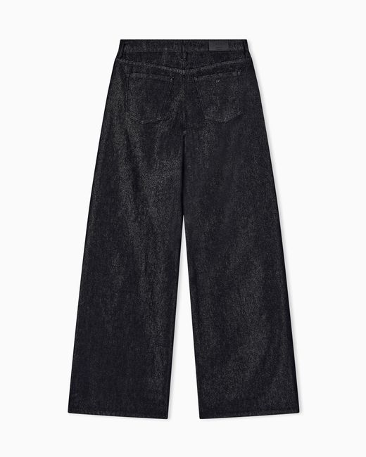 ARMANI EXCHANGE Blue Oversized Fit 5 Pockets Denim Pant With Metallic Yarn