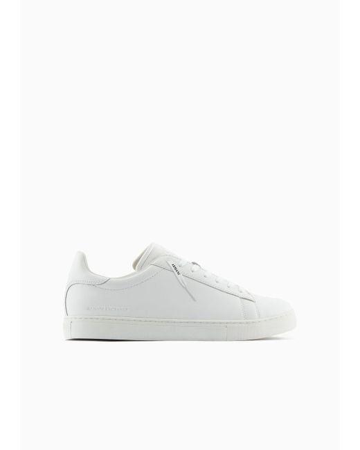 Armani Exchange White Sneaker Laces With Logo for men