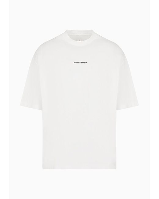 Armani Exchange White Relaxed Fit T-shirts for men