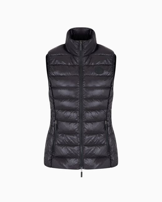 ARMANI EXCHANGE Black Sleeveless Padded Down Jacket