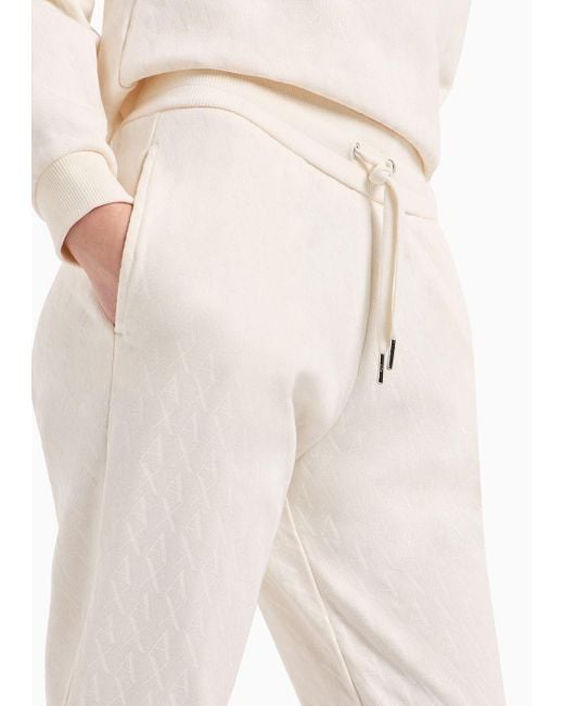 Pantaloni In Felpa di Armani Exchange in White