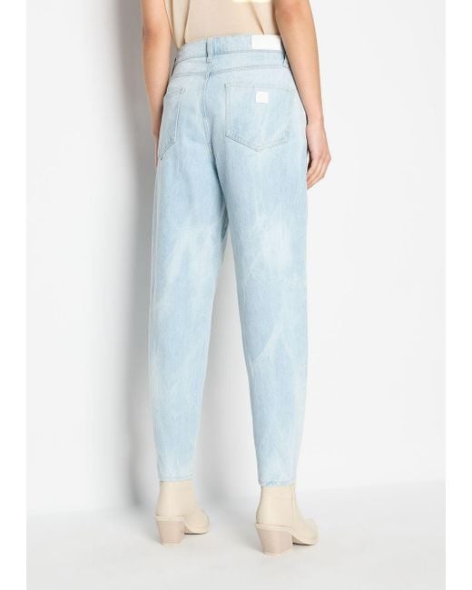Armani Exchange Blue J51 Carrot Fit Jeans In Comfort Cotton Denim