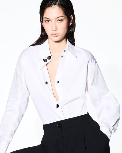 ARMANI EXCHANGE White Cotton Twill Shirt