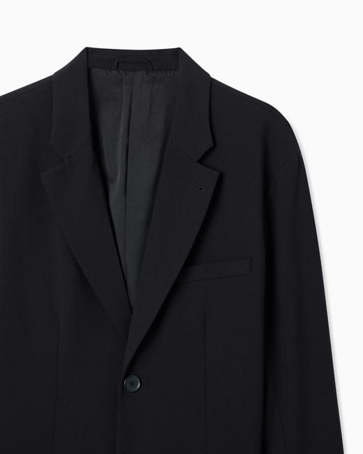 ARMANI EXCHANGE Blue Single Breasted Jacket for men