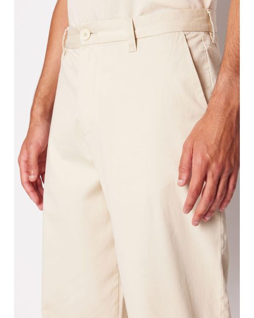 Armani Exchange Natural Chino Trousers In Cotton Gabardine for men