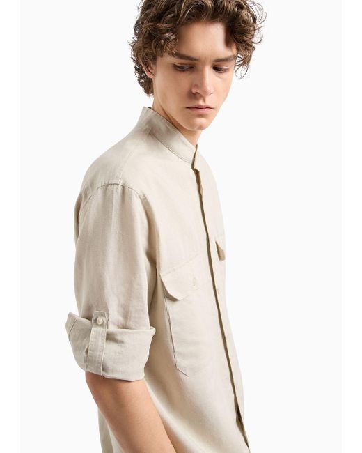 Camicie Casual di Armani Exchange in Natural da Uomo