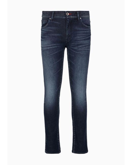 Jeans J14 Skinny Fit In Stretch Denim di Armani Exchange in Blue da Uomo