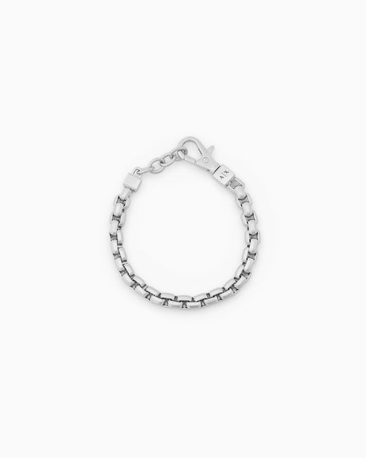 ARMANI EXCHANGE White Nylon Chain Bracelet for men
