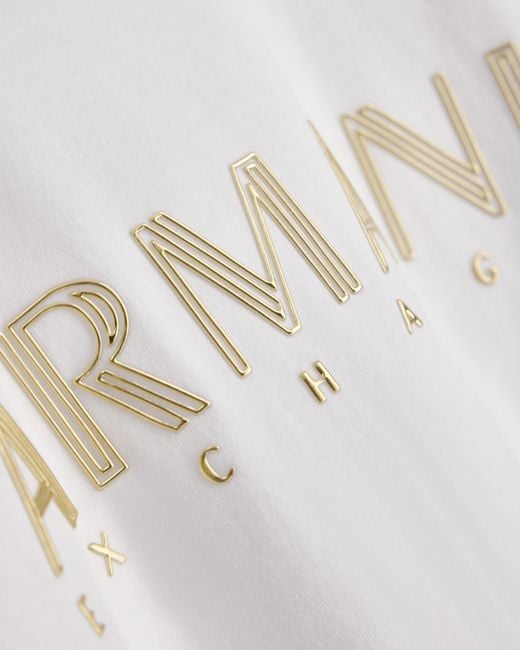 ARMANI EXCHANGE White Slim Fit T-Shirt