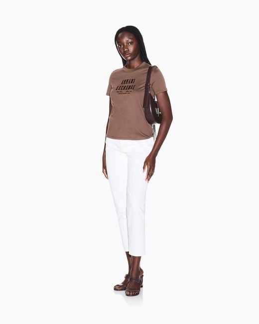 ARMANI EXCHANGE White Boyfriend Jeans