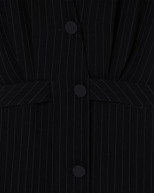 ARMANI EXCHANGE Black Short Pinstriped Dress