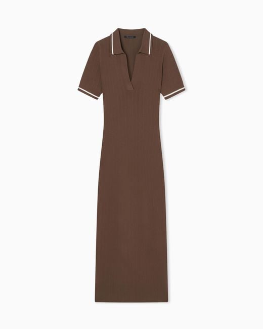 ARMANI EXCHANGE Women's Brown Long Dress