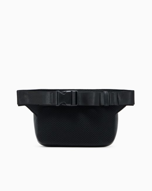 ARMANI EXCHANGE Black Waist Bag With Zipper Closure And Adjustable Strap for men