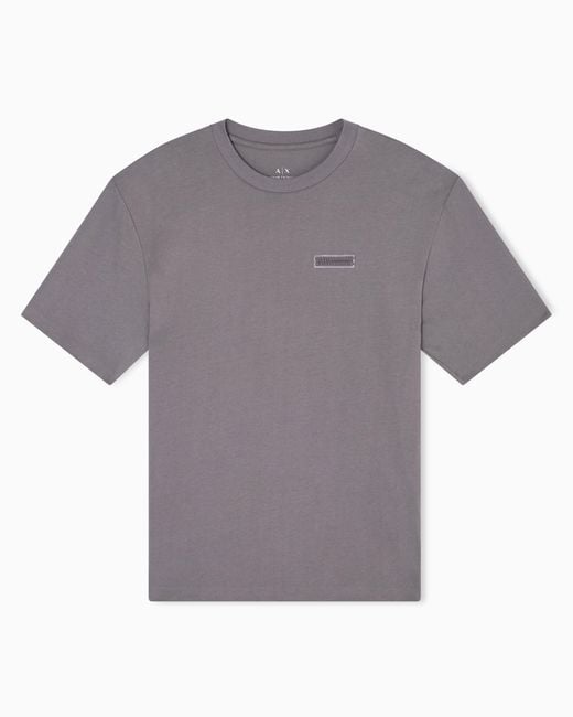 ARMANI EXCHANGE T-Shirt Mit Normaler Passform Und Aufdruck Auf Der Rückseite in Gray für Herren